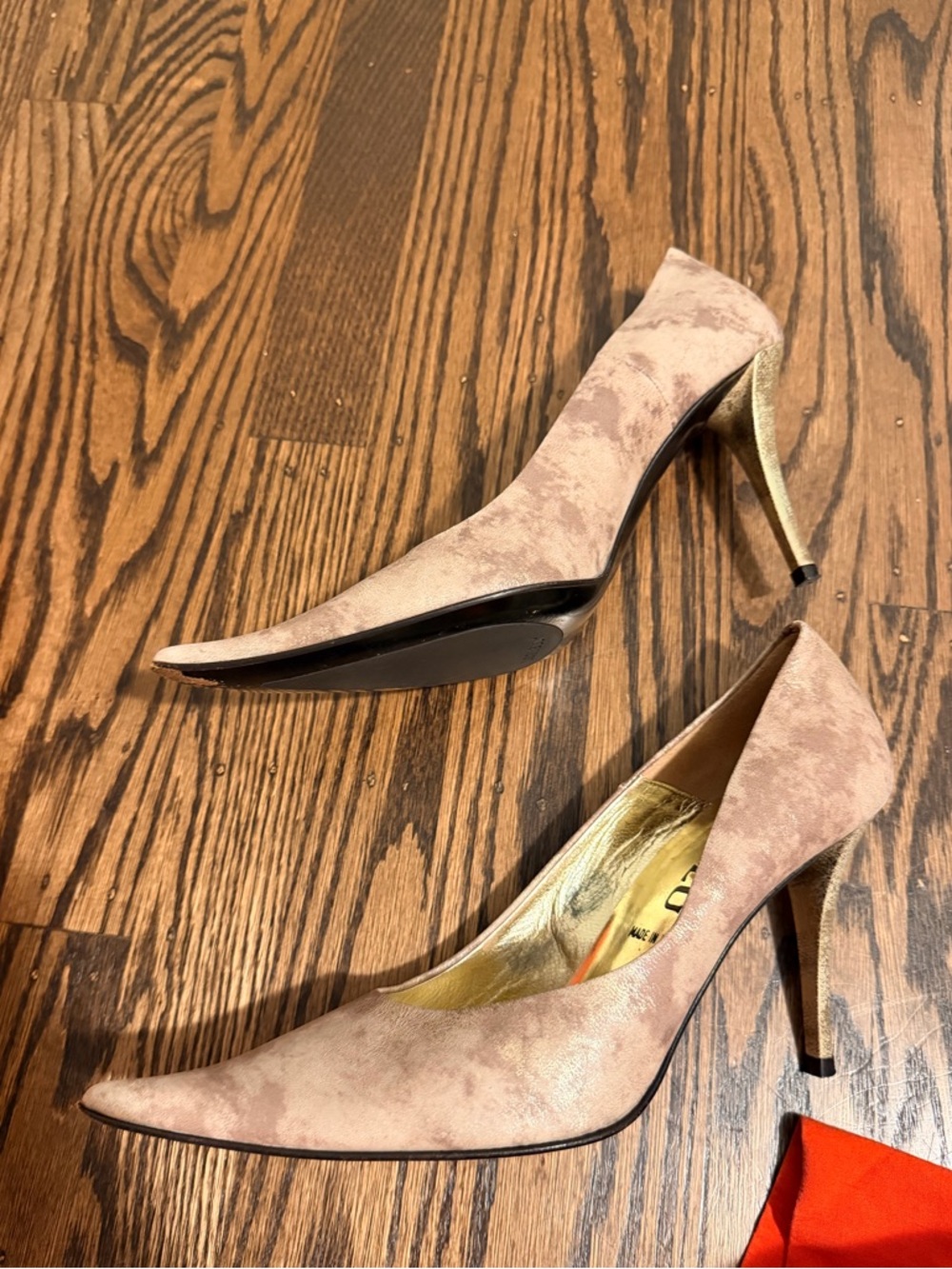 LORIBLU Women’s Pointed Suede Pumps in Dusty Blush 37 - Picture 3 of 6